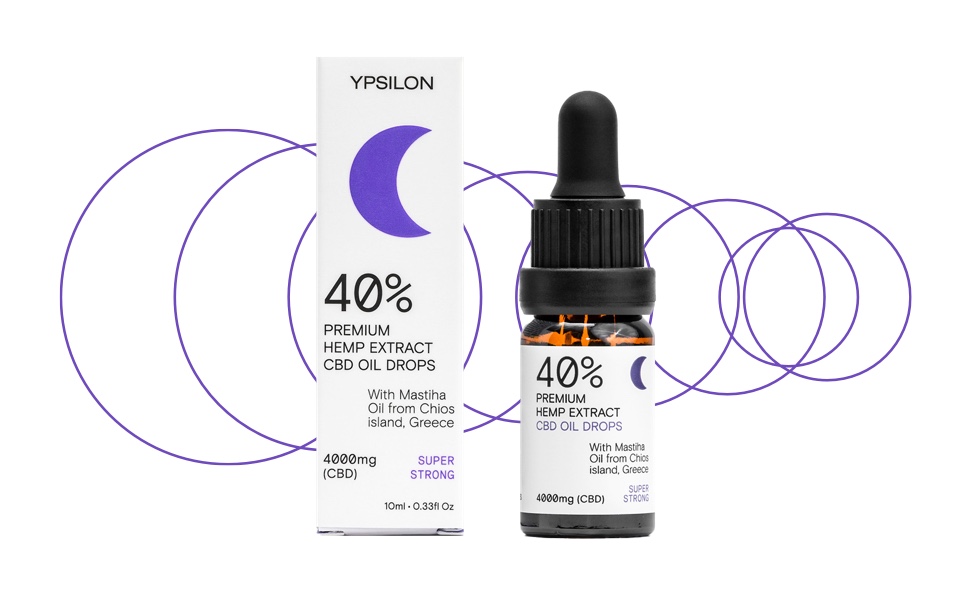 Ypsilon 40% (4000mg) "SUPER STRONG" CBD Oil with Chios Mastic Oil