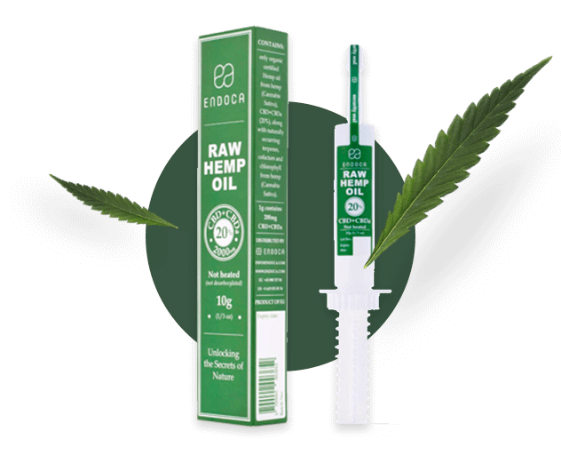 CBD paste extract packaging and cannabis leafs