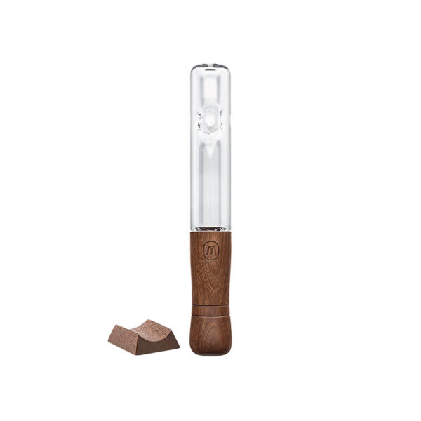 Marley Large Steam Roller - Glass & Walnut pipe for smoking dry herbs.