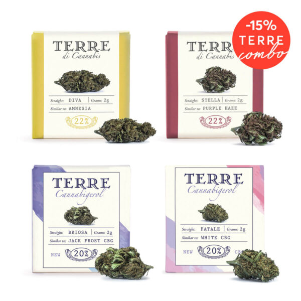 Terre Di Cannabis CBD & CBG 2021 packaging combo discount.