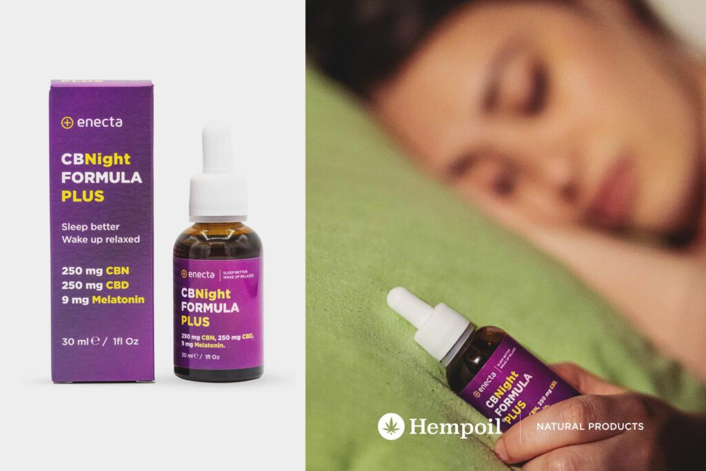 Enecta product CBNight Formula Plus for an easy, quick, and natural sleep by the No1 CBD Oil Shop.