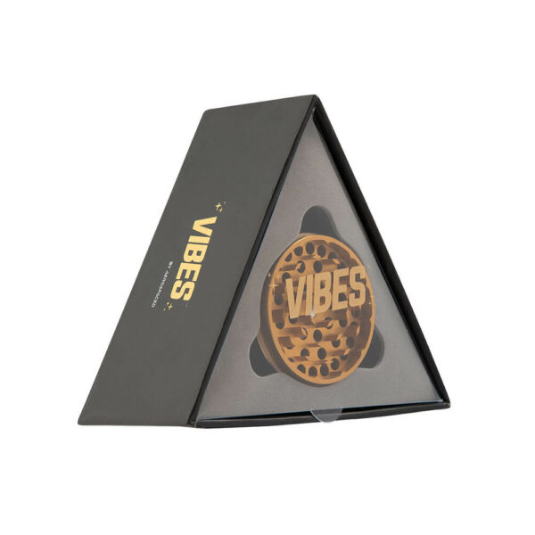 Vibes x Aerospaced Grinder Mill (4 part) gold color. Best price in Europe online for dry Herbs.