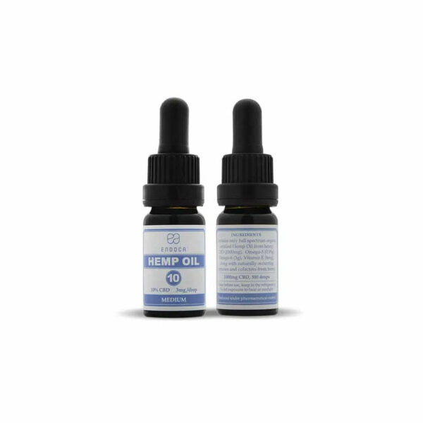 Endoca CBD Oil Σταγόνες Ελαίου Κανναβιδιόλης 1000mg (10%) 10ml μπουκάλι ασφαλείας. Φαρμακευτικό Λάδι κάνναβης.