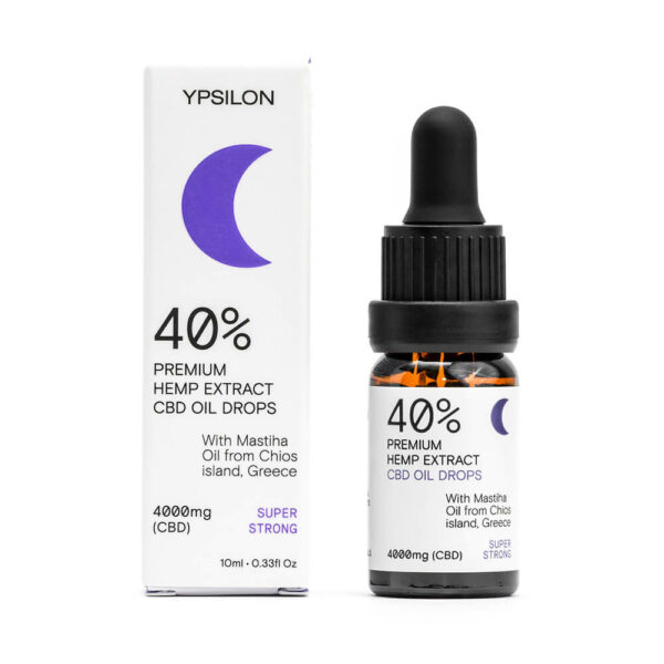 Ypsilon 40% (4000mg) “SUPER STRONG” CBD Oil with Organic Chios Mastic Oil of Greek Cultivation for help in the treatment of cancer, prostatitis, chemotherapy, disorders.