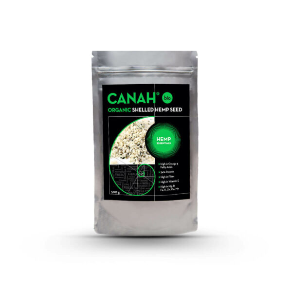 Canah Organic Shelled Hemp Seeds - 500g for a balanced diet. Low price in Greece and Cyprus.