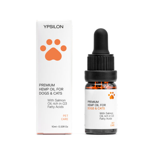 YPSILON 5% (500mg) “PET CARE” - Οργανικό έλαιο κάνναβης με βάση το έλαιο σολομού για όλα τα κατοικίδια. Καλύτερη υγεία, καλύτερο τρίχωμα!
