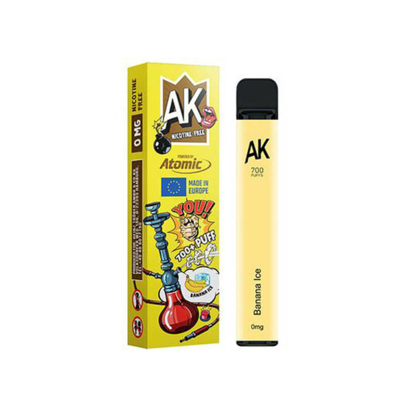 AK e-Shisha Ηλεκτρονικό Ναργιλέ Banana Ice - Ηλεκτρονικό Τσιγάρο Μιας Χρήσης (Nicotine Free) - AK / AROMA KING