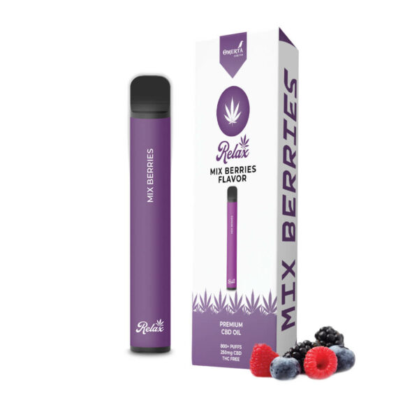 Relax CBD Disposable Pen Mix Berries Flavor with CBD (Cannabidiol) Low Price. Best CBD Pen