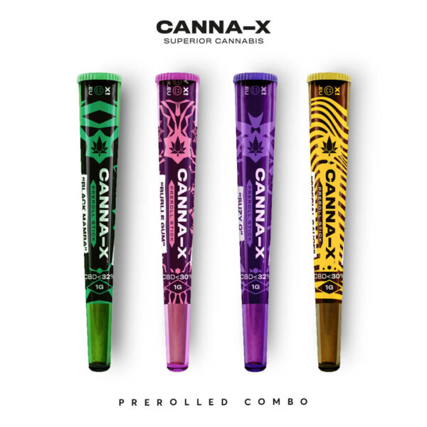 Canna-X preroll Series CBD Combo Joints, ready-made cannabis flower twists. Greece and Cyprus.