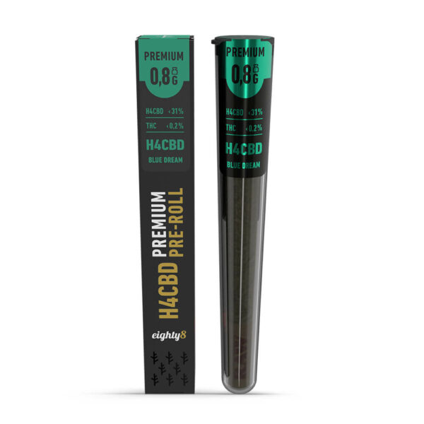 Cannabis Flower H4CBD Preroll stick by eighty8 for sale in Greece and Cyprus. Sour Diesel strain. Wholesale and retail Europe.