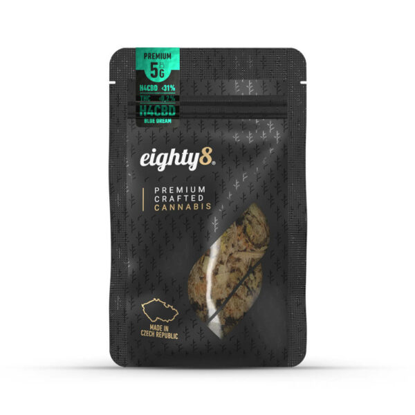 Cannabis flower H4CBD from eighty8 for purchase in Greece and Cyprus. Blue Dream variety. Wholesale and Retail Europe.