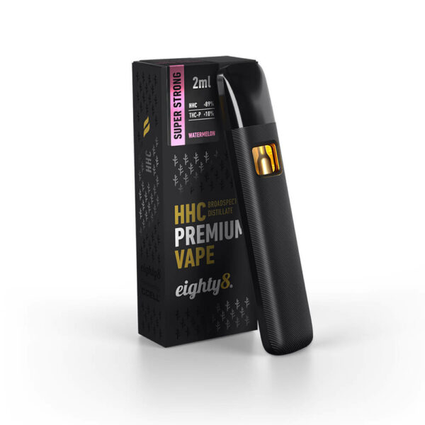 THC-P Vape (Disposable) with 89% HHC, 10% THCP by Eighty8 in many flavors and 2ml size for endless enjoyment. Top quality THCP e-cigarette at the best price in Greece and Europe. Exclusively at Hempoil®