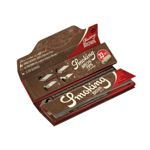 Smoking Rolling Papers Brown and Tips for Smoking Cigarettes. Retail and Wholesale Europe.
