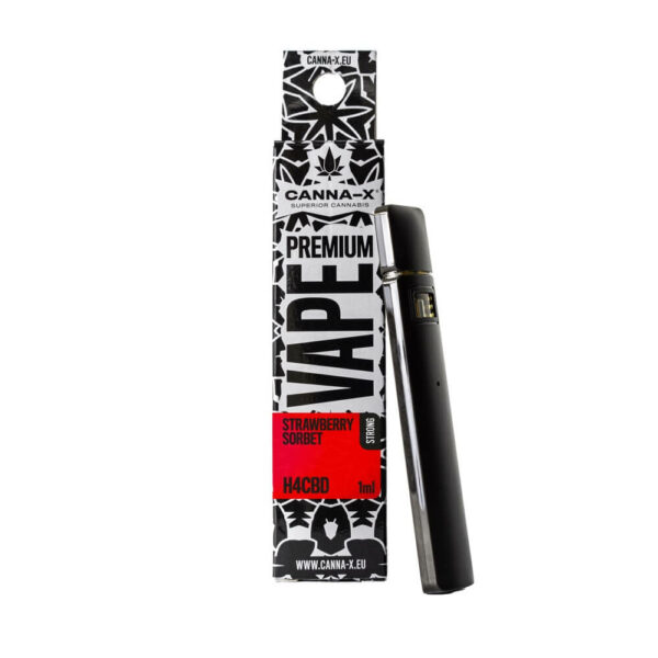 H4CBD Vape disposable electronic cigarette by Canna-X in unique flavors and 1ml size for endless enjoyment. Top quality H4CBD e-cigarette at the best price in Greece and Europe. Exclusively at Hempoil®
