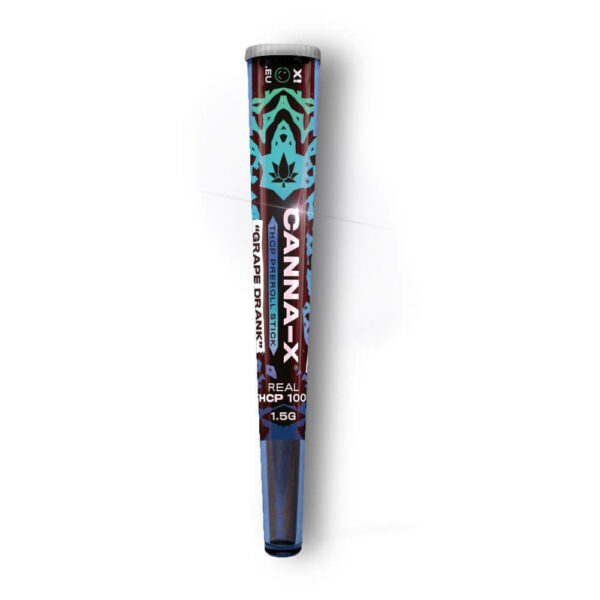 Prerolled Stick THC-P of Canna-X ready to smoke 1.5 gram 1 cigarette in tube packaging.