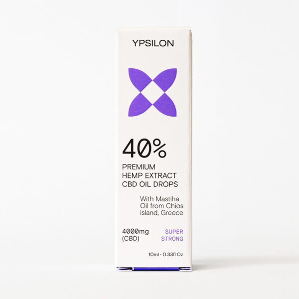 YPSILON 40% (4000mg) “SUPER STRONG” CBD Hemp Oil with organic Chios Mastic Oil of Greek production to help in the treatment of cancer, prostatitis, chemotherapy, disorders.