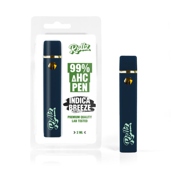 Rollz 99% ΔHC Ηλεκτρονικό Τσιγάρο Μιας Χρήσης Indica Breeze - 2ml