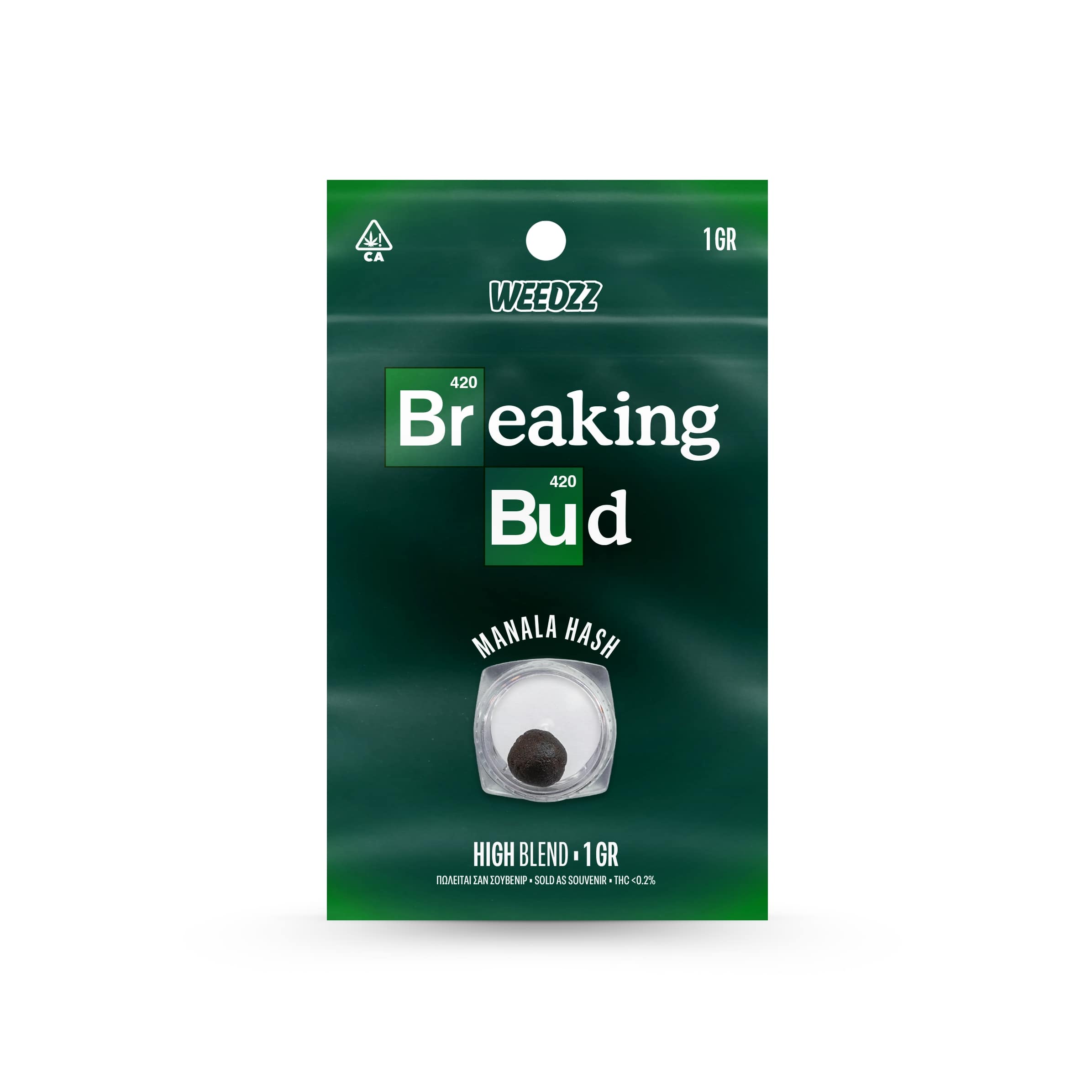 Weedzz High Blend Manala Hash Breaking Bud - 1g