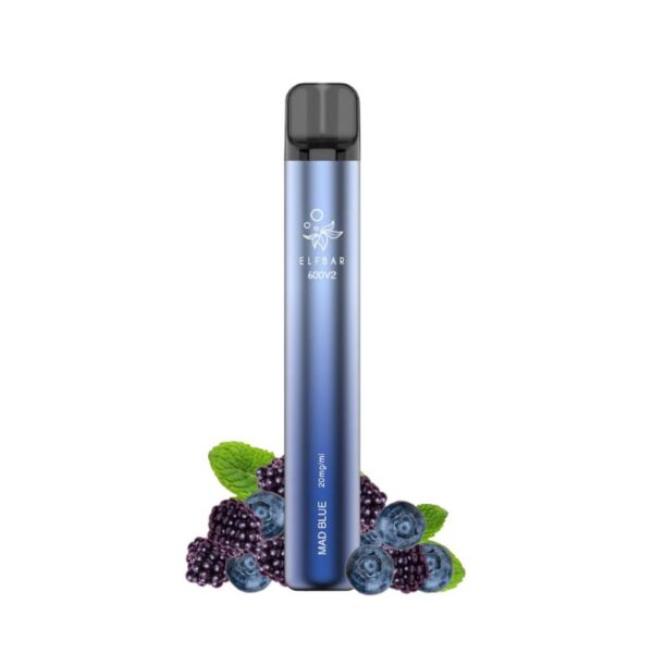 Elf Bar 600 V2 Ηλεκτρονικό Τσιγάρο μιας Χρήσης Mad Blue 20mg - 2ml