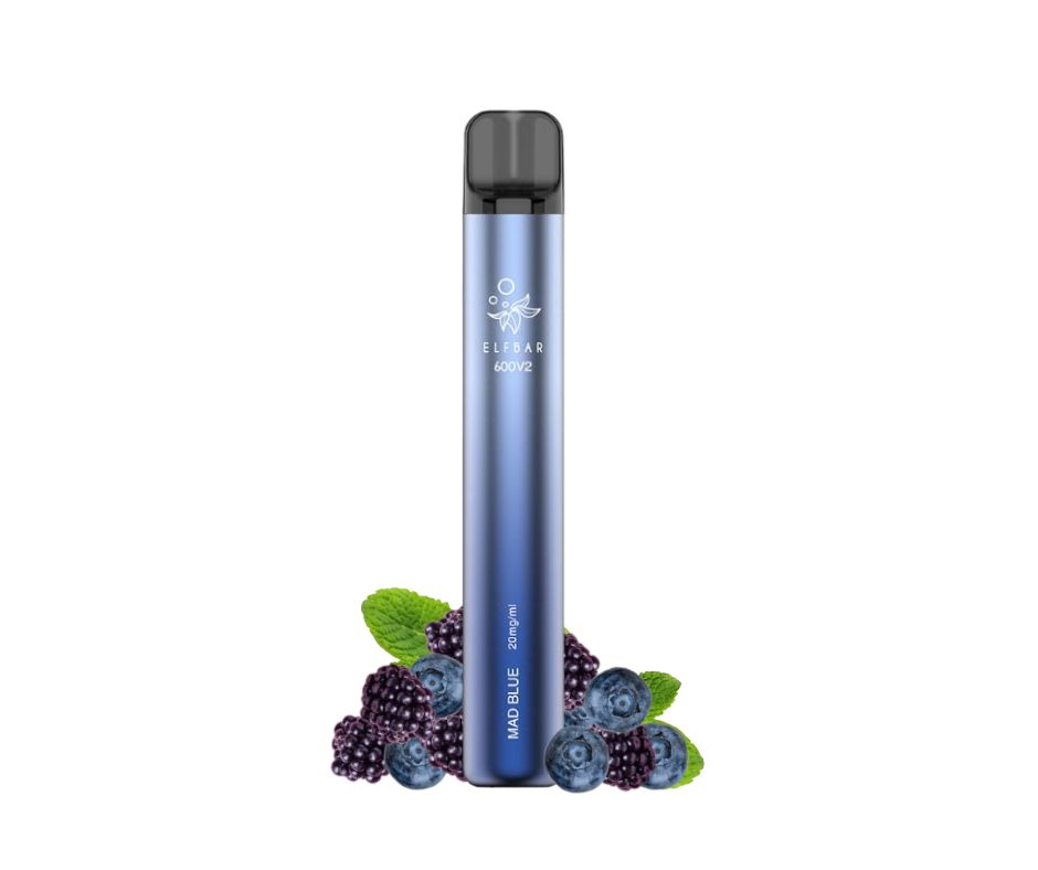 Elf Bar 600 V2 Ηλεκτρονικό Τσιγάρο μιας Χρήσης Mad Blue 20mg - 2ml