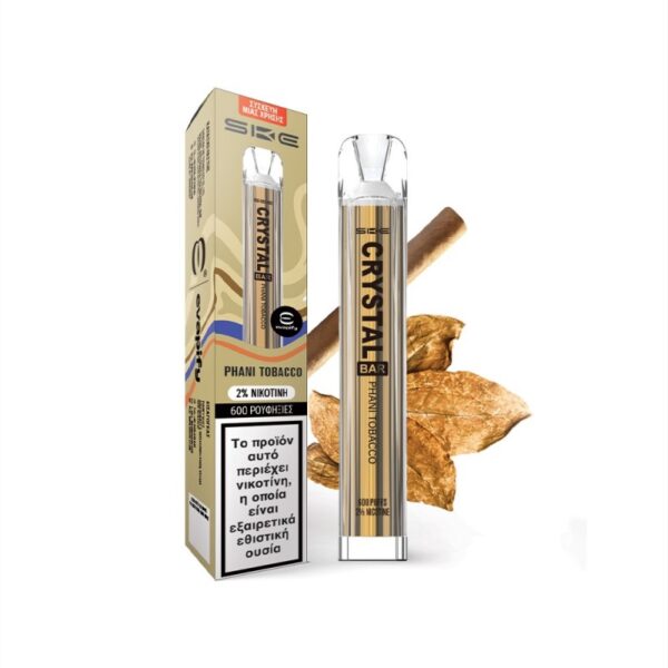 SKE Crystal Bar Ηλεκτρονικό Τσιγάρο μιας Χρήσης Phani Tobacco 20mg - 2ml