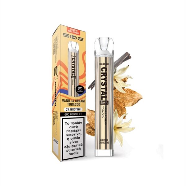 SKE Crystal Bar Ηλεκτρονικό Τσιγάρο μιας Χρήσης Vanilla Cream Tobacco 20mg - 2ml