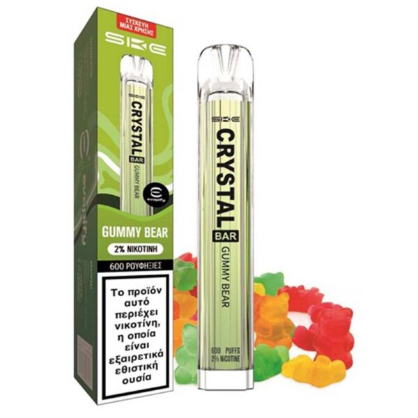 SKE Crystal Bar Ηλεκτρονικό Τσιγάρο μιας Χρήσης Gummy Bear 20mg - 2ml