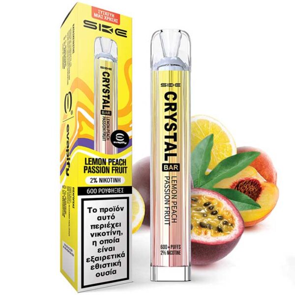 SKE Crystal Bar Disposable Electronic Cigarette Lemon Peach Passion Fruit 20mg - 2ml