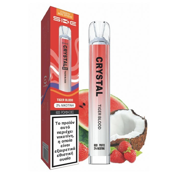 SKE Crystal Bar Ηλεκτρονικό Τσιγάρο μιας Χρήσης Tiger Blood 20mg - 2ml