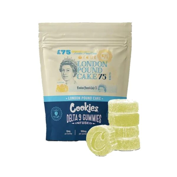 Cookies Delta 9 Gummies London Pound Cake - 10τεμ