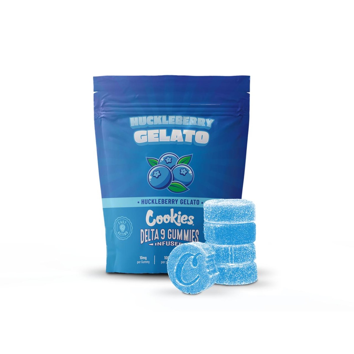 Cookies Delta 9 Gummies Huckleberry Gelato - 10τεμ