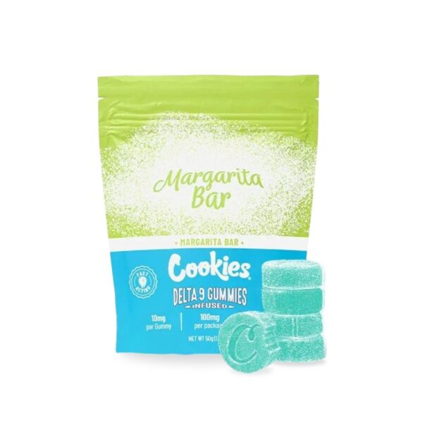 Ζελεδάκια Delta 9 από την Cookies με γεύση Margarita Bar εμπνευσμένα από το γνωστό cocktail. 10mg delta 9 ανά ζελεδάκι. Αγορές online στην Ελλάδα και Κύπρο.