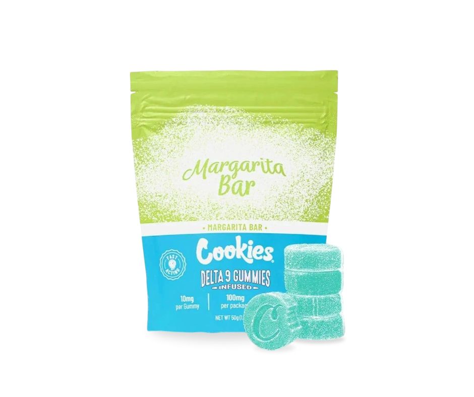 Ζελεδάκια Delta 9 από την Cookies με γεύση Margarita Bar εμπνευσμένα από το γνωστό cocktail. 10mg delta 9 ανά ζελεδάκι. Αγορές online στην Ελλάδα και Κύπρο.