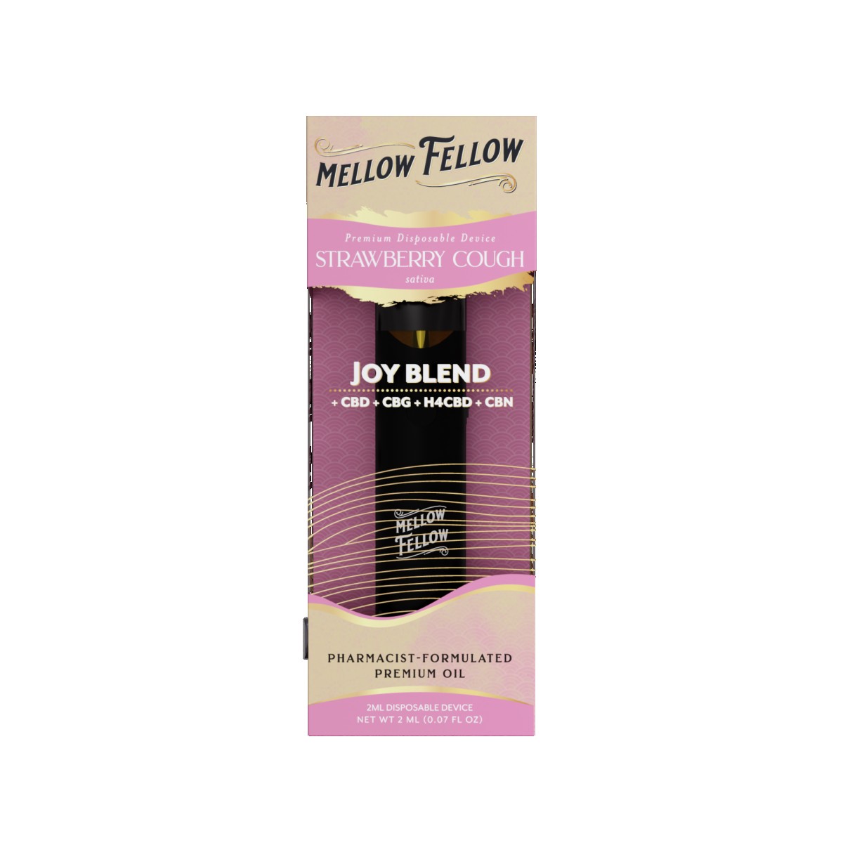 Mellow Fellow Vape Ηλεκτρονικό Τσιγάρο Μιας Χρήσης 2ml για αγορά online. Χονδρική και Λιανική Ελλάδα, Κύπρο και Ευρώπη. Joy Blend. Ποικιλία Strawberry Cough.